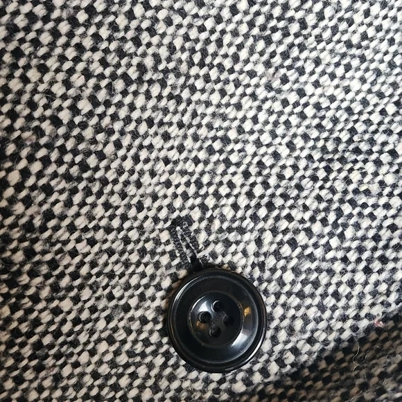 NINE WEST pea coat Size 4 black white - Picture 5 of 8
